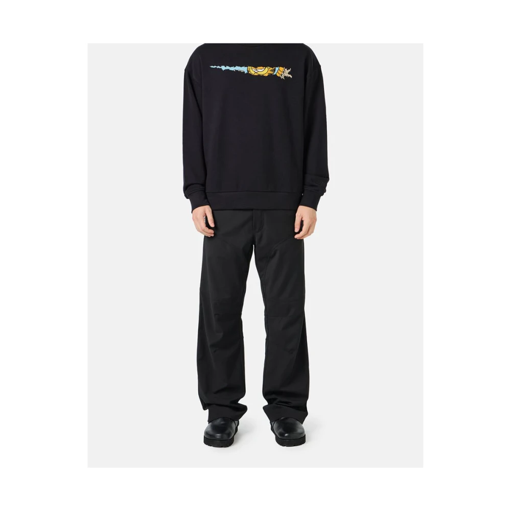 Iceberg Crewneck sweatshirt met Garfield print Black Heren