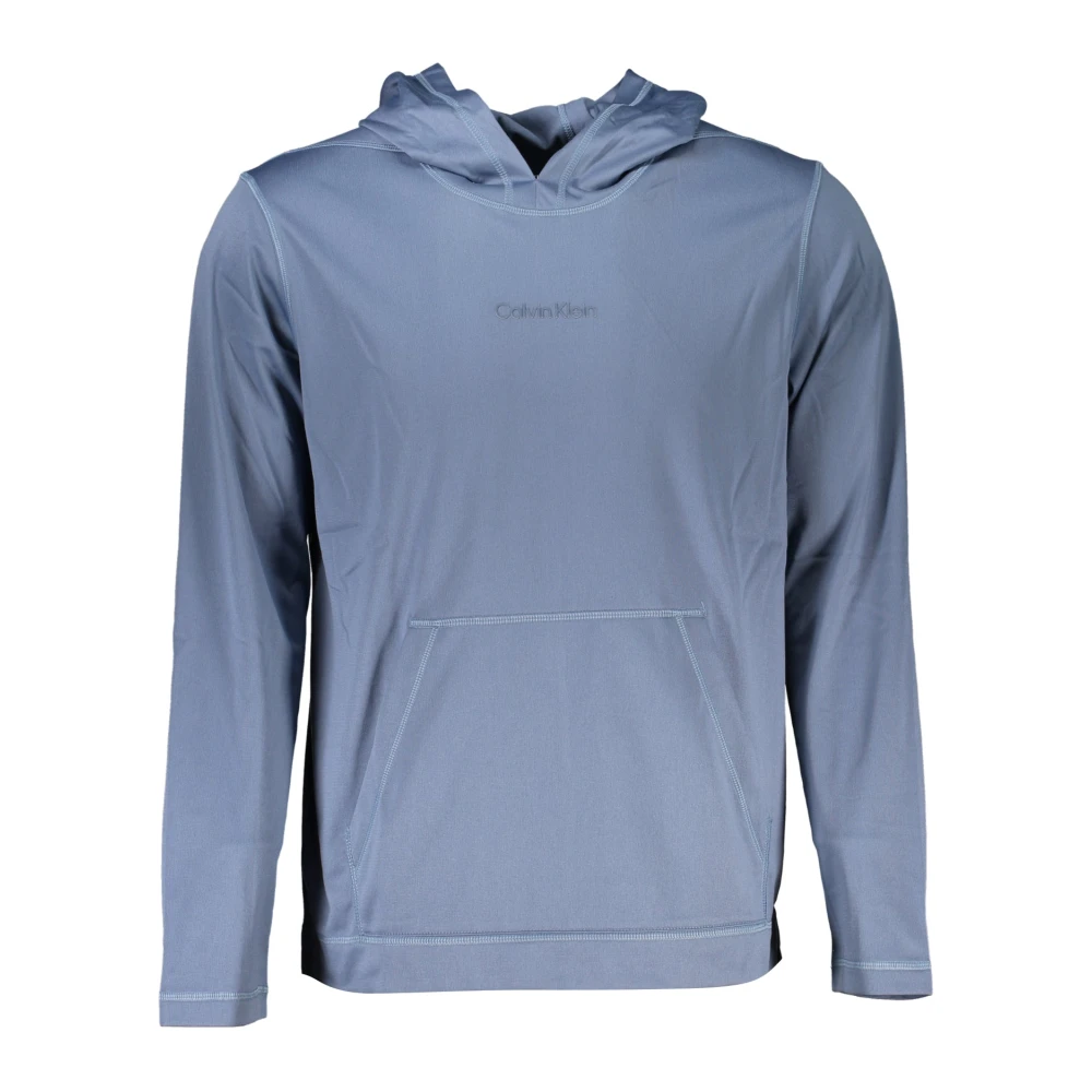 Calvin Klein Blauwe Sport Hoodie met Logo Blue Heren
