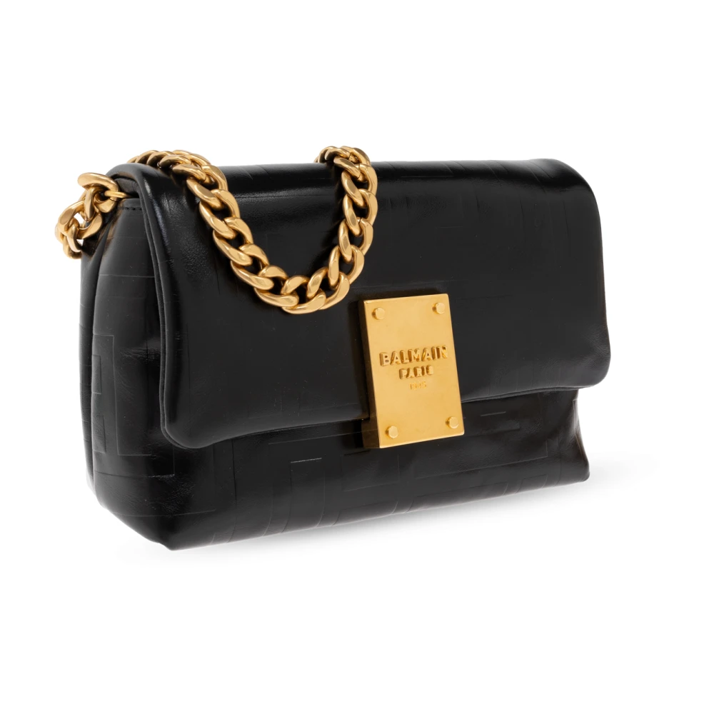 Balmain Schoudertas Flap Small Black Dames