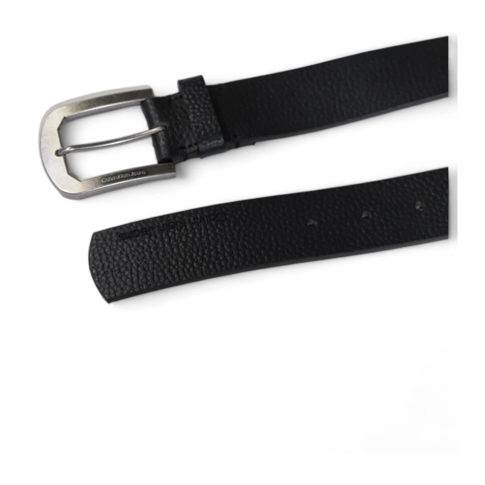 Calvin Klein Klassieke Leren Riem Herfst Winter Collectie Black Heren