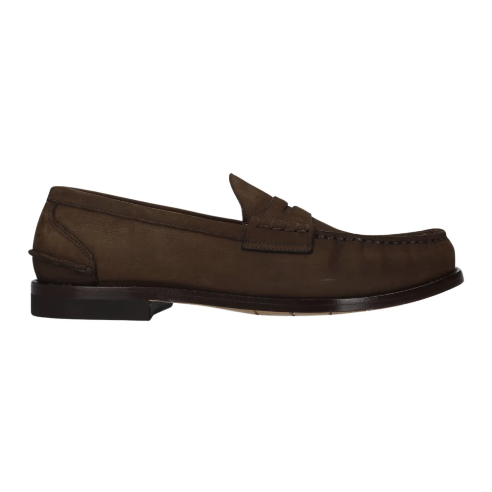 Premiata Men's Brown Loafers, 7 Uk, Suede Penny Loafer