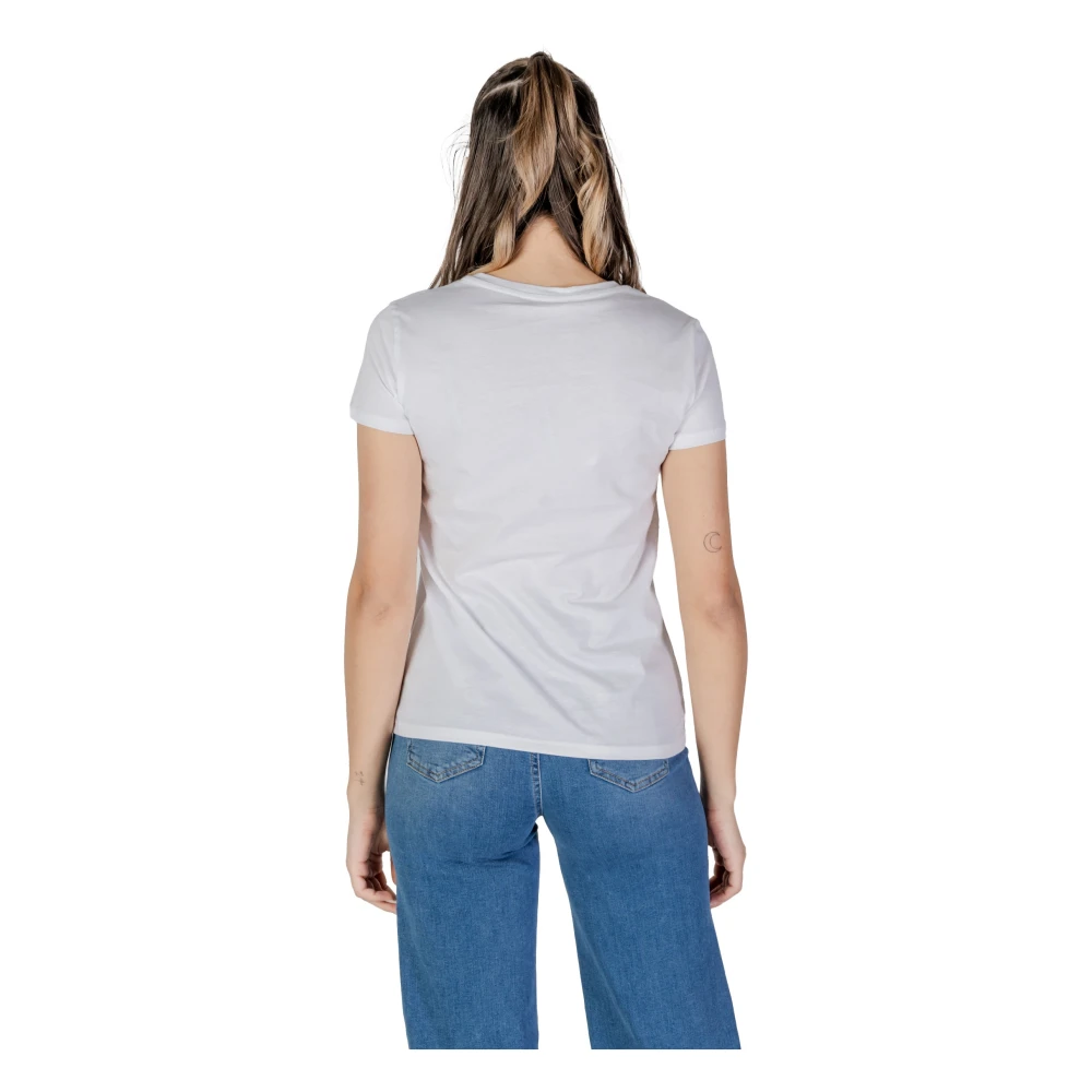 Liu Jo Korte mouw katoenen T-shirt lente zomer White Dames