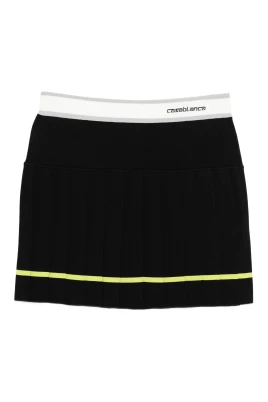 Striped Pleated Skirt