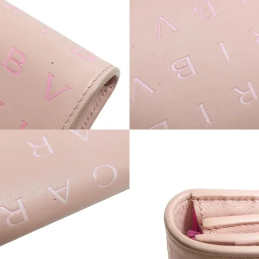 Bvlgari Vintage Pre-owned Leather wallets Pink Dames