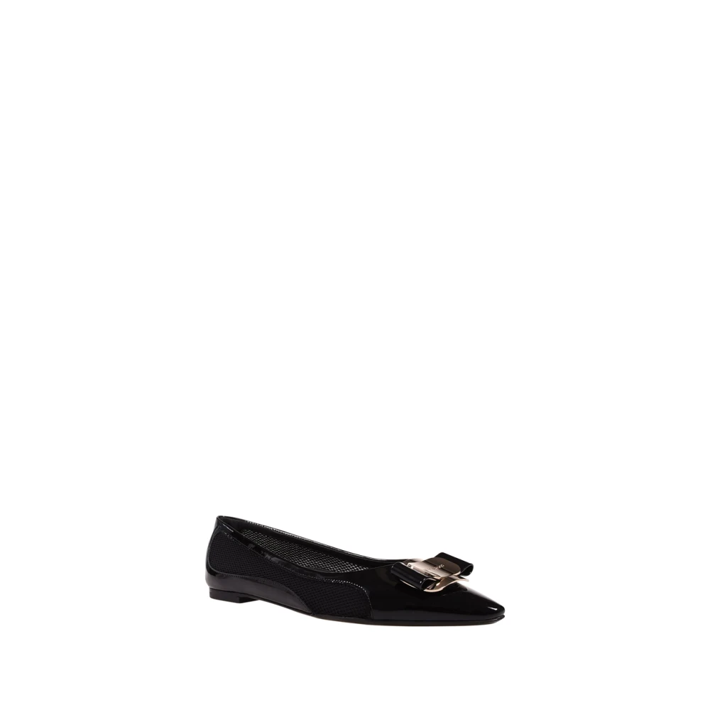 Salvatore Ferragamo Mesh Ballerina Black Dames