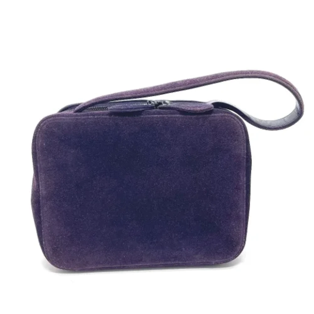 Chanel Vintage Pre-owned Leather chanel-bags Purple Dames