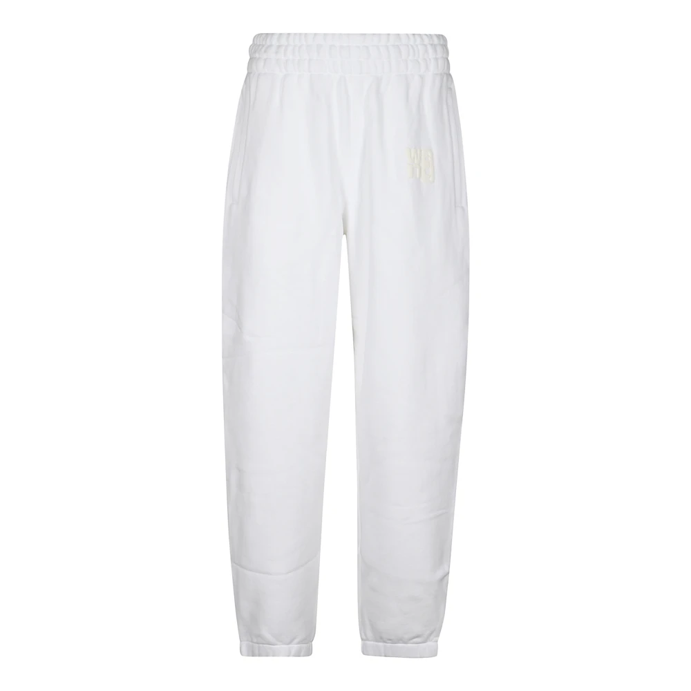 T by Alexander Wang Logo Terry Sweatpant Klassieke Stijl White Dames