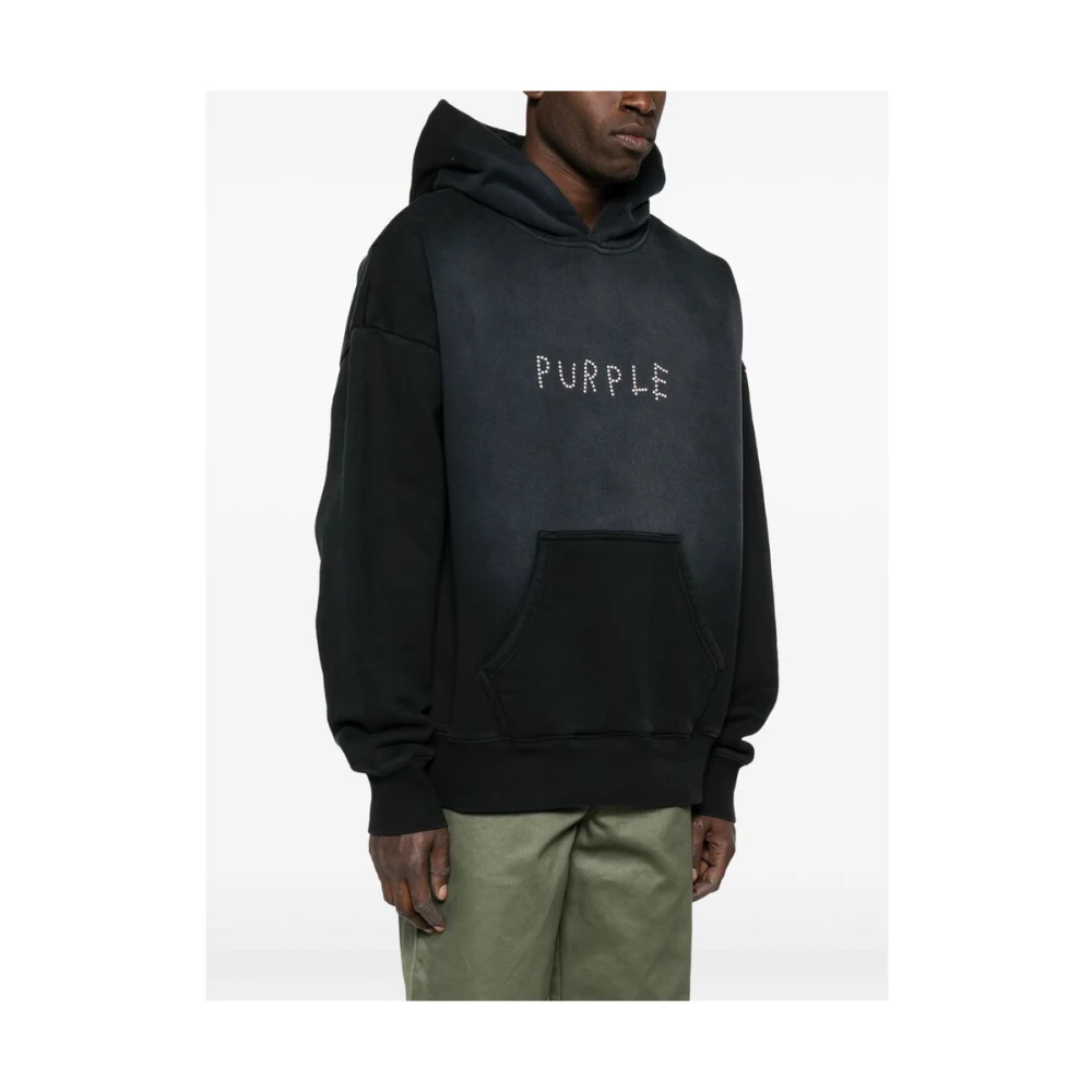 Purple Brand Hoodie met voorzak Black Heren