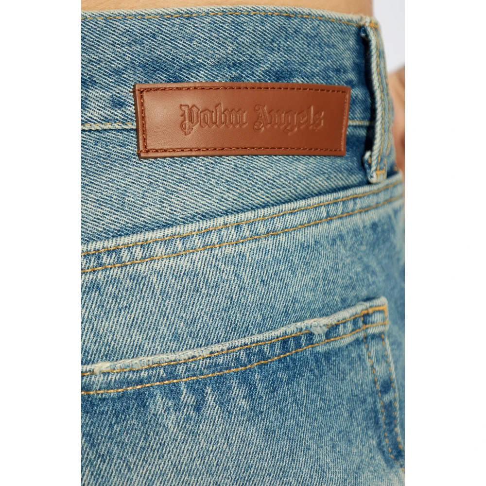 Palm Angels Jeans met logo Blue Heren