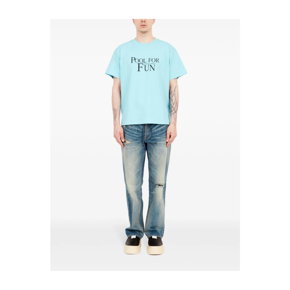 MM6 Maison Margiela Patch T-Shirt Blue Heren