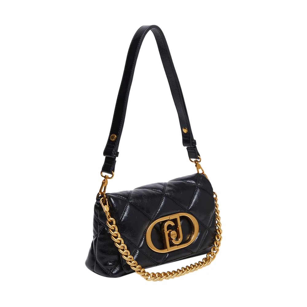 Liu Jo Zwarte Schoudertas Elegant Functioneel Black Dames