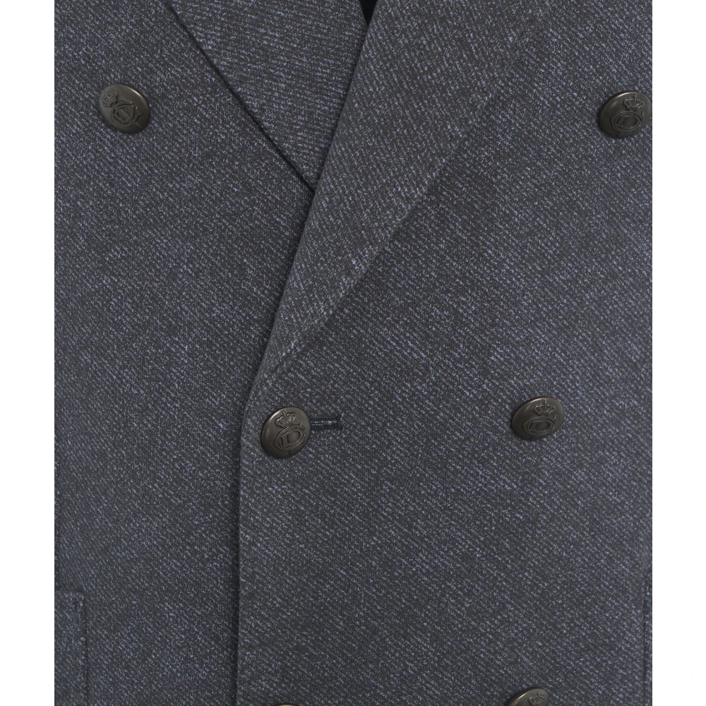 Circolo 1901 Blauwe Dubbel-Borst Fleece Blazer Aw24 Blue Heren