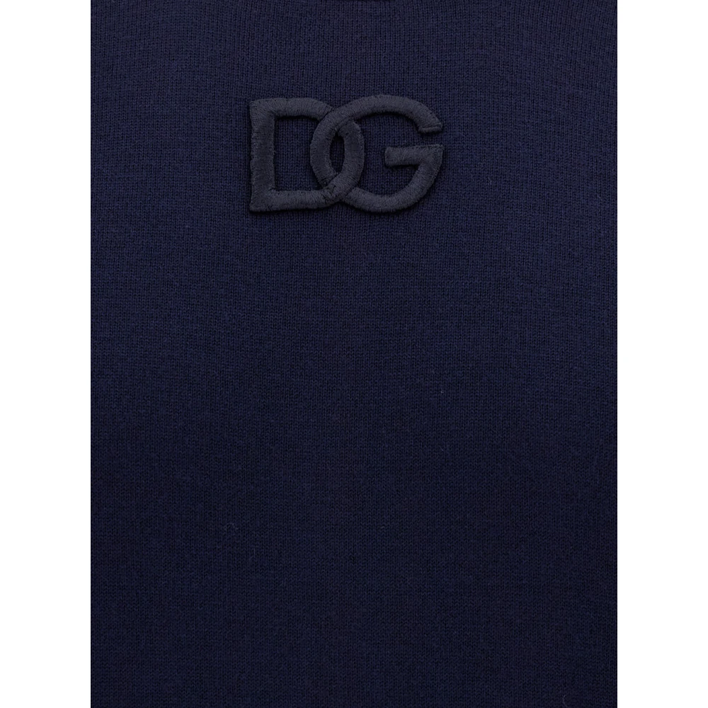 Dolce & Gabbana Round-neck Knitwear Blue Heren