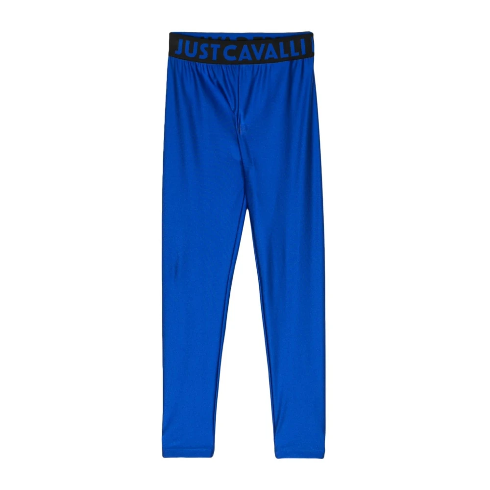 Just Cavalli Blå Leggings för Kvinnor Blue, Dam