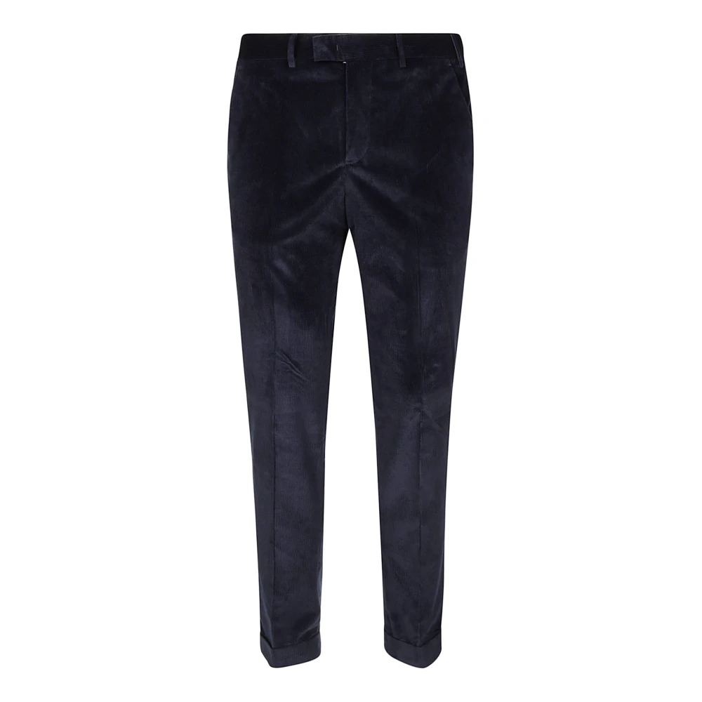 PT Torino Fluwelen broek met ribbels en op maat gemaakt ontwerp Blue Heren