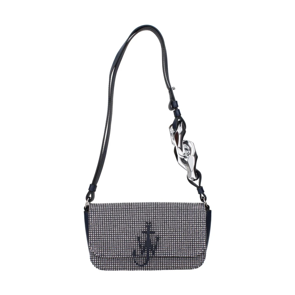 Jw Anderson Women's Blue Shoulder Bags, One Size, Fabric Shoulder Bag With Front Logo
