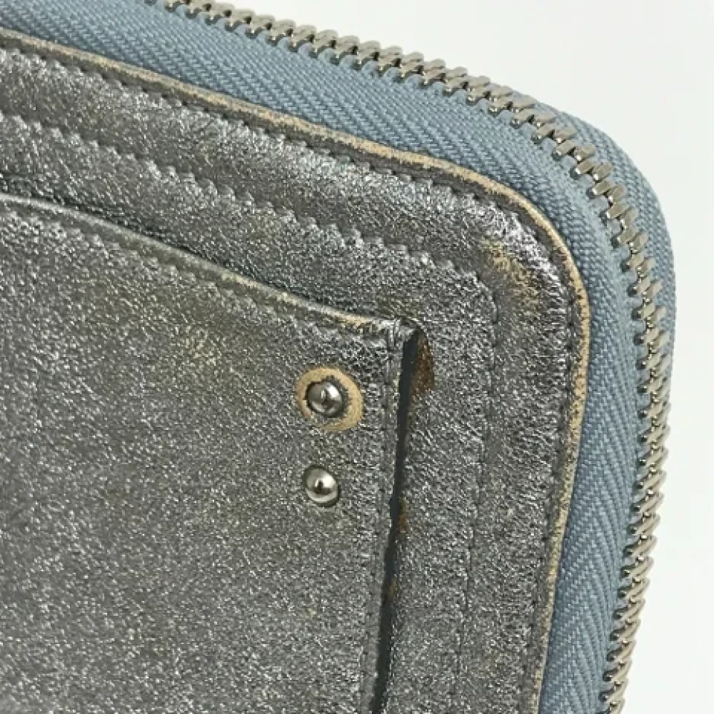 Chloé Pre-owned Leather wallets Gray Heren