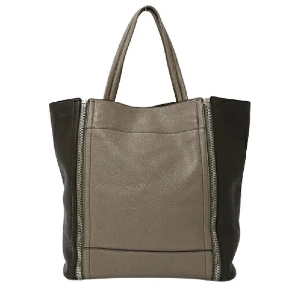 Salvatore Ferragamo Pre-owned Leather totes Gray Dames