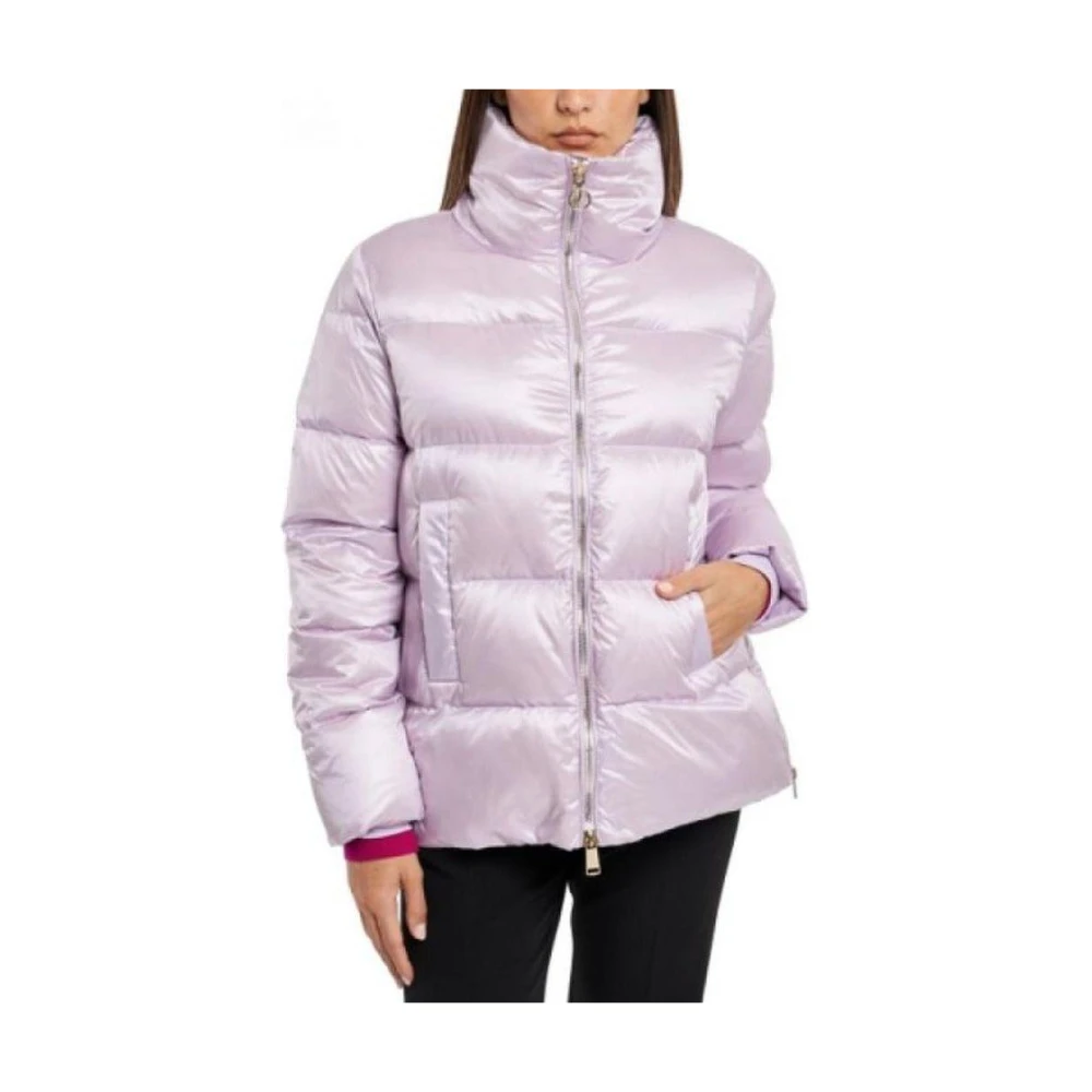 People of Shibuya Gewatteerde Ultralichte Jas met Ganzendons Purple Dames