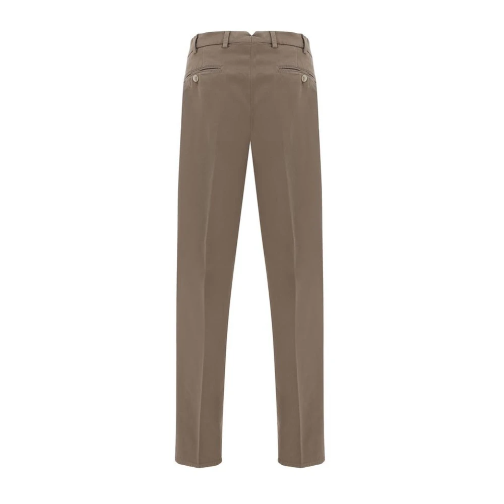 BRUNELLO CUCINELLI Premium Katoenen Herenbroek Monochroom Patroon Brown Heren
