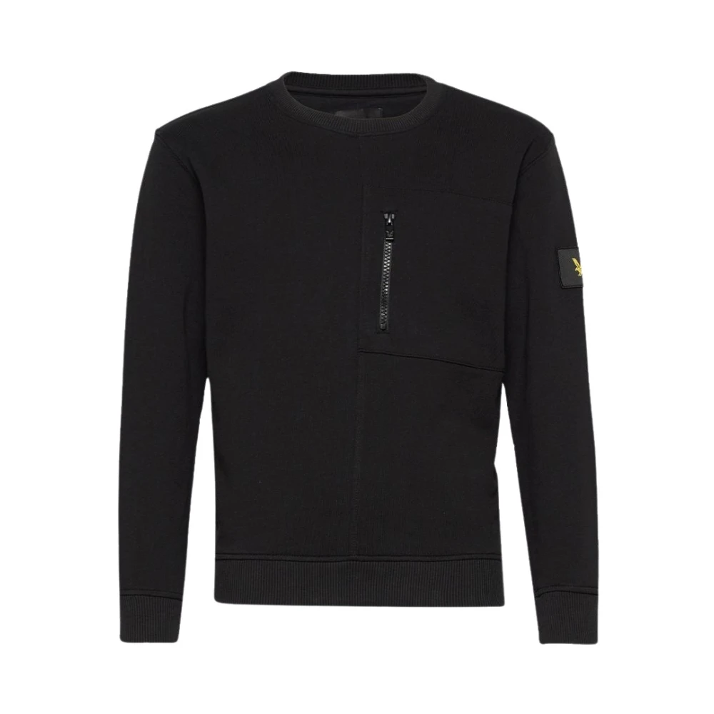 Lyle & Scott Enfärgad Sweatshirt med Rund Hals och Lång Ärm Black, Pojke