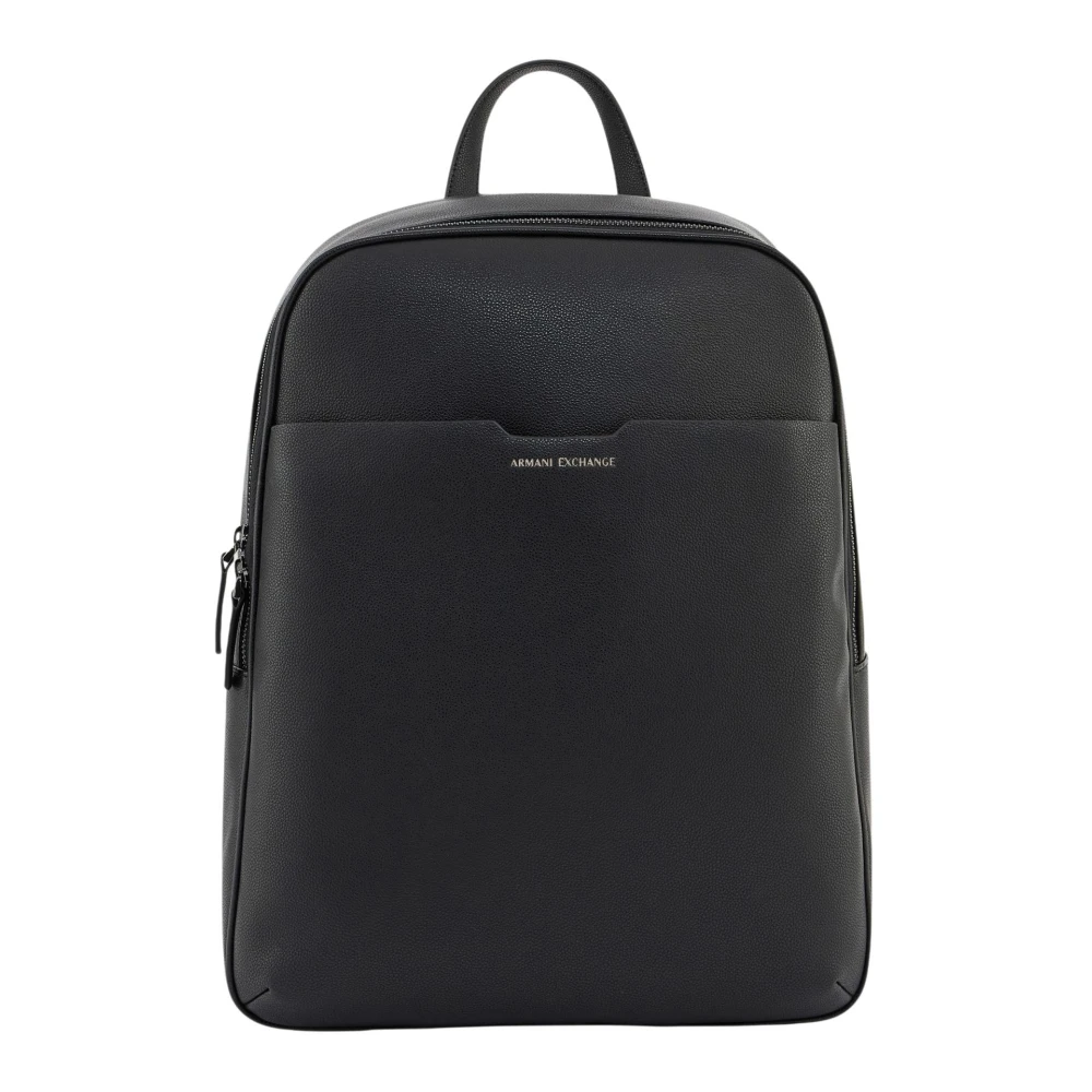 Armani Exchange Mannelijk Zwart Tassen Heren, One Size, Polyester, Minimalistische Rugzak