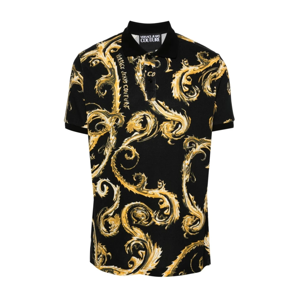 Versace Jeans Couture Barocco Print Polo Shirt Multicolor Heren