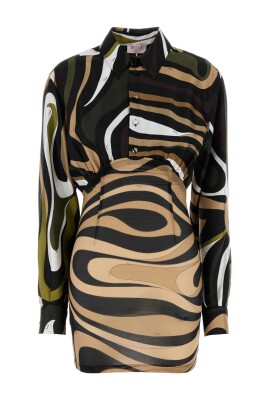 printed-twill-and-stretch-mesh-mini-dress