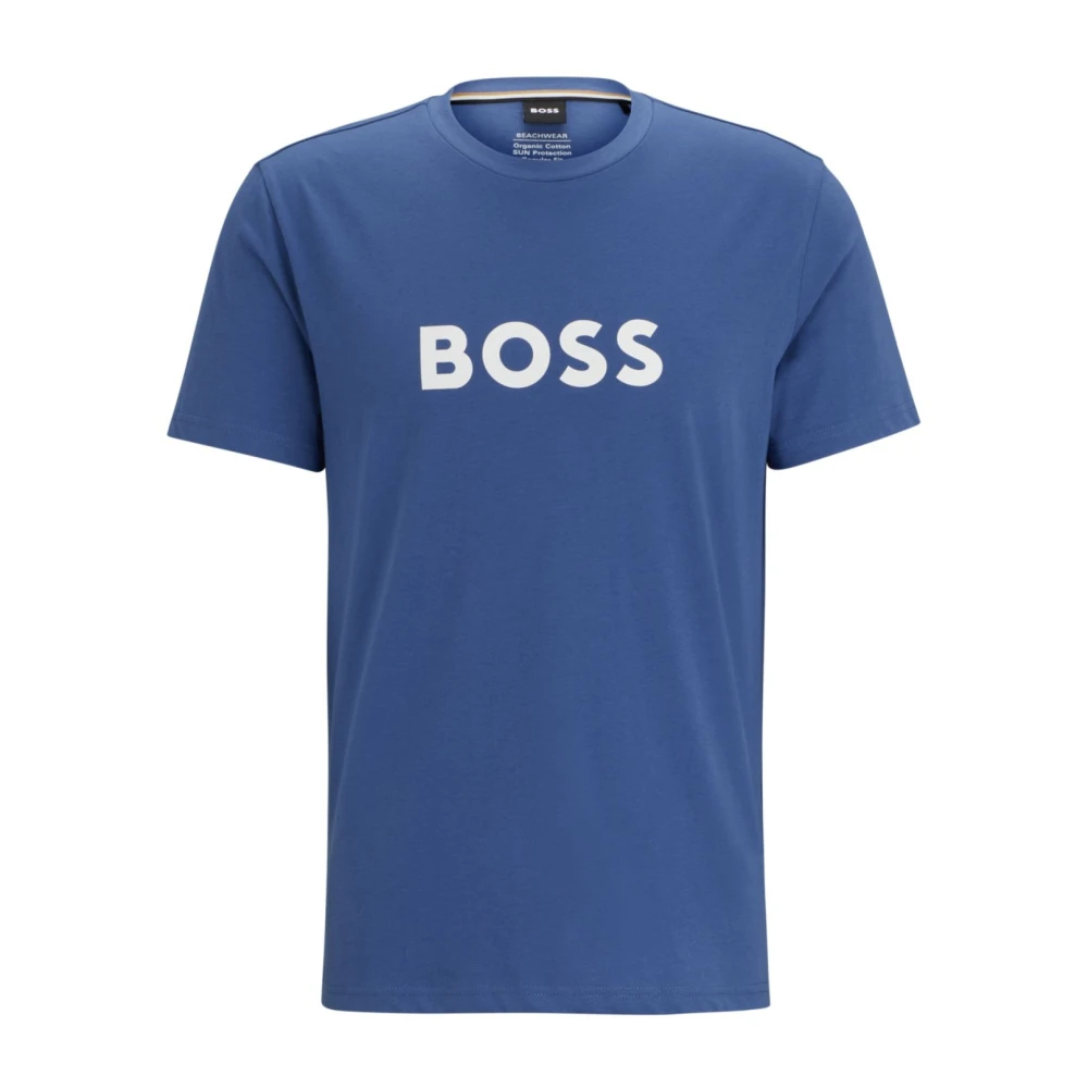 Boss T-shirt met logoprint en ronde hals