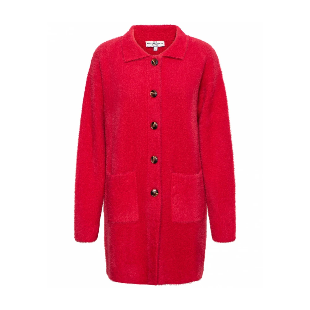 &Co Woman Zachte gebreide cardigan Red Dames
