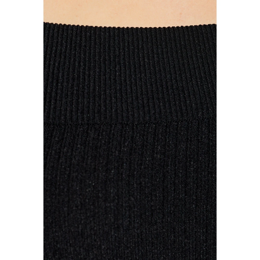 Alaïa Geribbelde bodysuit Black Dames