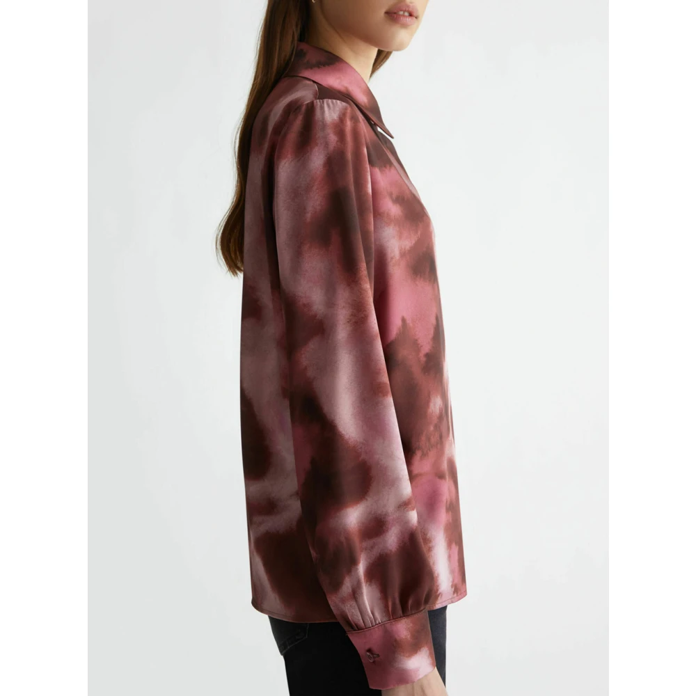 Liu Jo Roze Bedrukte Overhemd Multicolor Dames