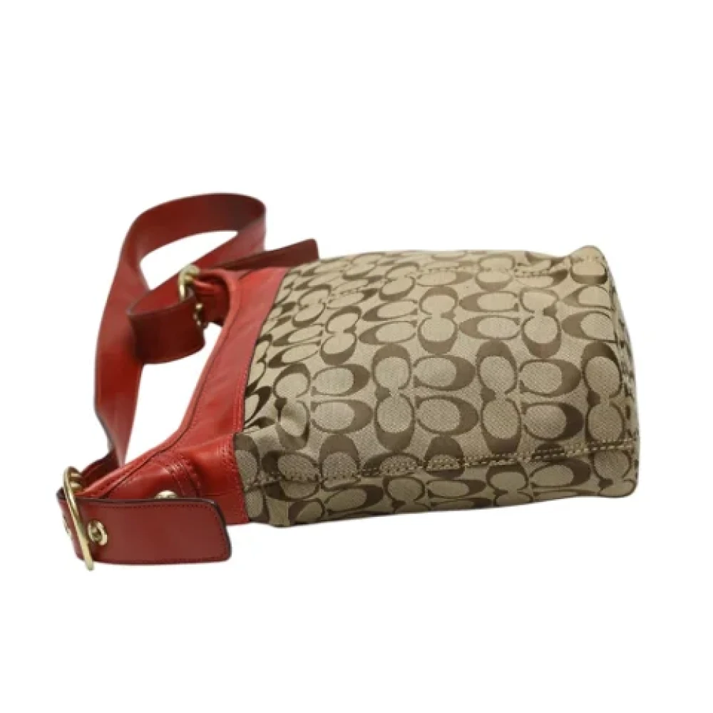 Coach Pre-owned Fabric shoulder-bags Brown Dames
