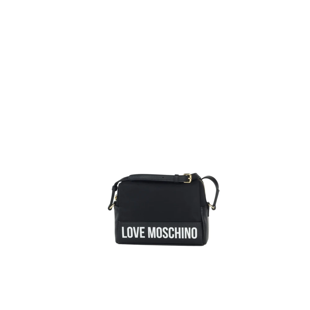 Love Moschino Logo Print Crossbody Tas Black Dames