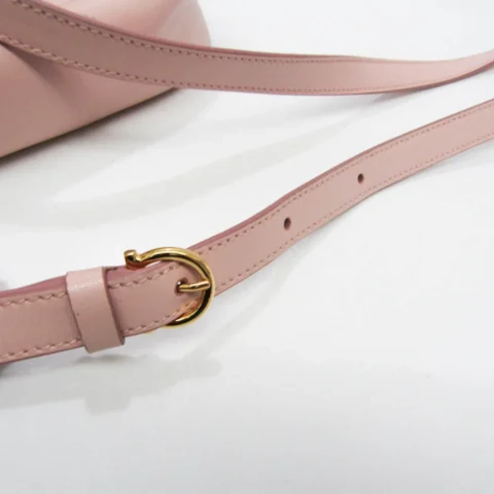 Salvatore Ferragamo Pre-owned Leather shoulder-bags Pink Dames