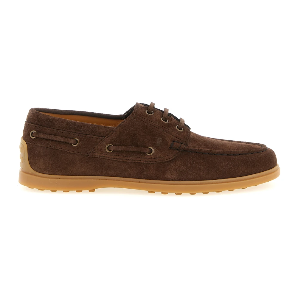 Tod's Men's Brown Gommino Suede Boat Shoe - Boat Shoes - 7 Uk - Shoes