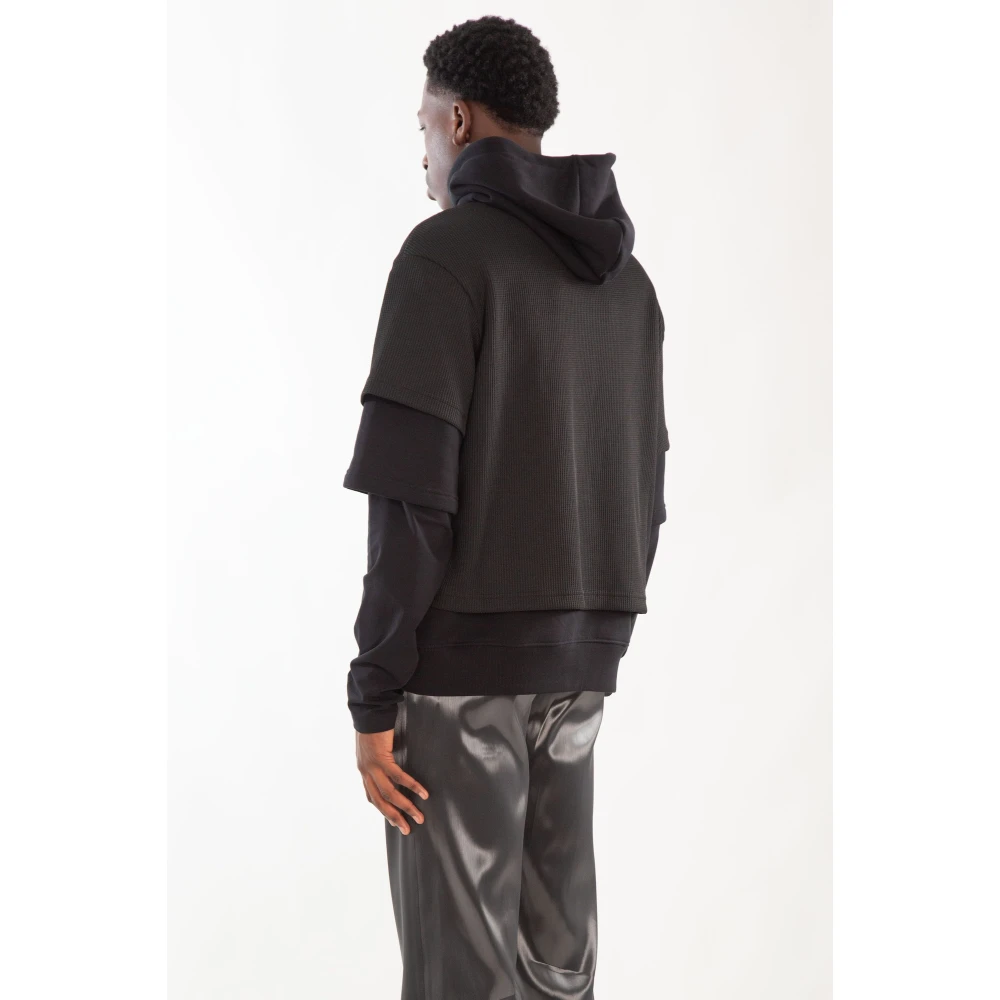Heliot Emil 3-Laags Hoodie in Blk01 Black Heren