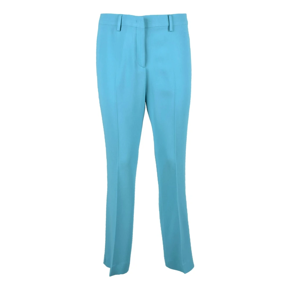 ETRO Elegante Viscose Blend Broek Blue Dames