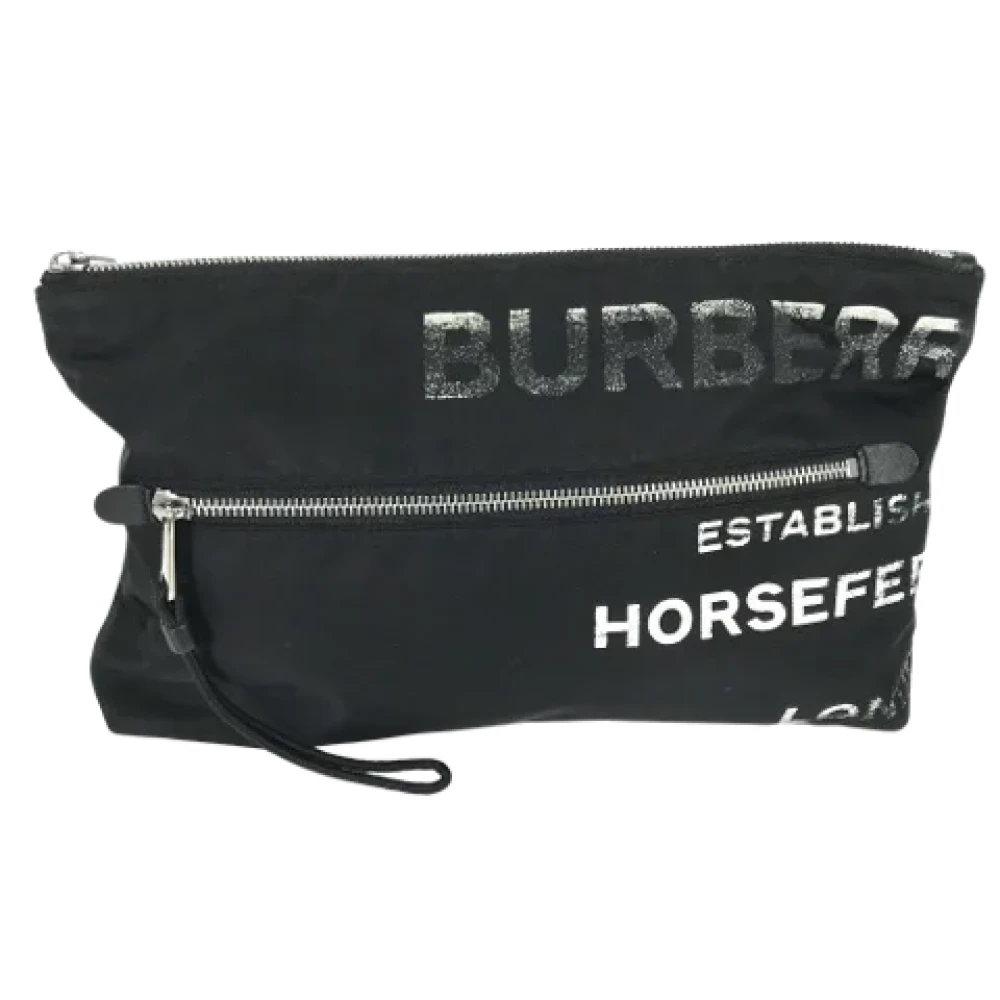 Burberry Vintage Pre-owned Fabric clutches Black Heren