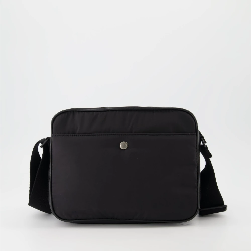 Saint Laurent Nylon Camera Tas Zwart Leer Black Heren