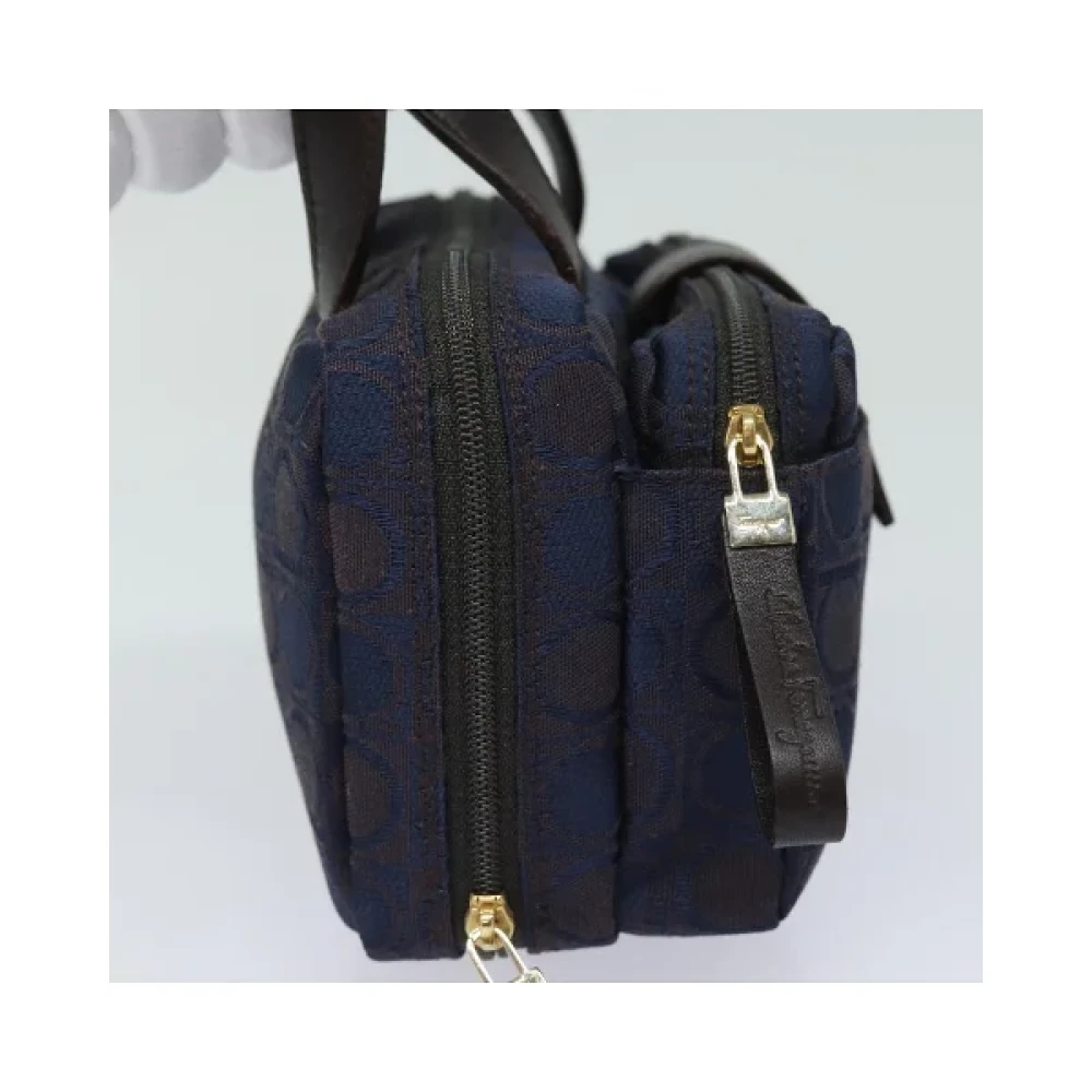 Salvatore Ferragamo Pre-owned Canvas handbags Blue Dames