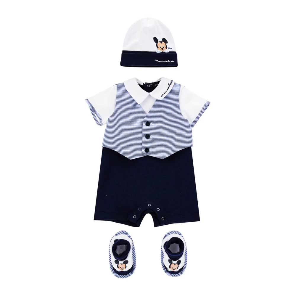 Monnalisa Boys Blue Kids Sets, 9 M, Completo In Cotone