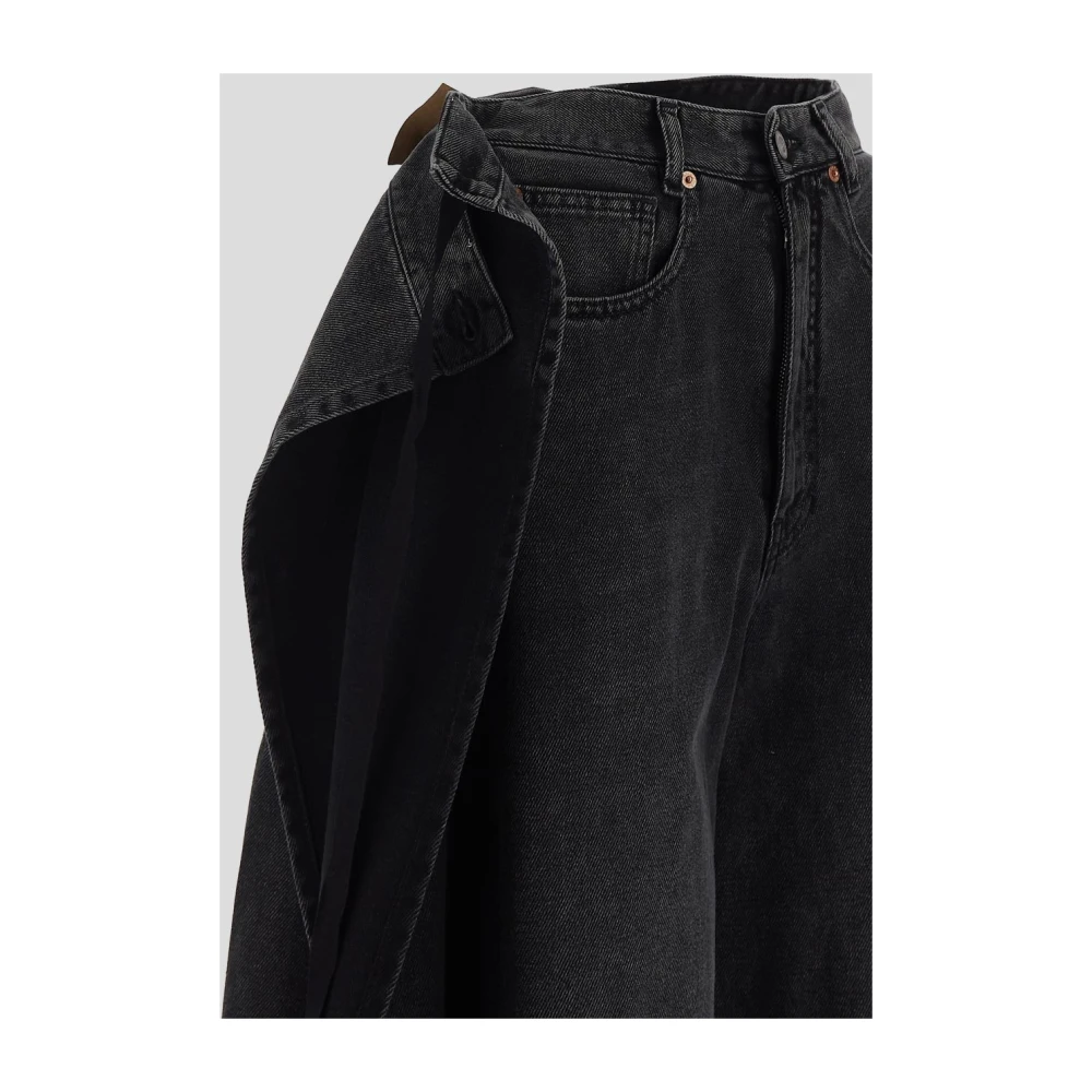 MM6 Maison Margiela Wide Jeans Black Dames