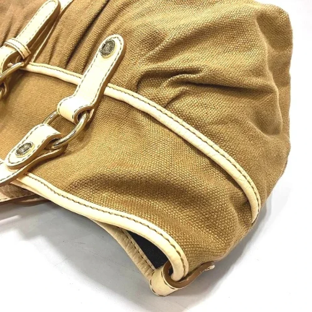 Celine Vintage Pre-owned Canvas handbags Beige Dames