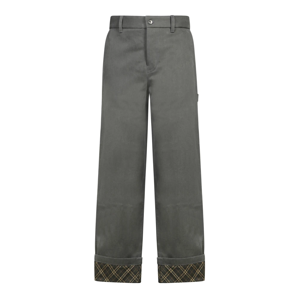 Burberry Zwarte Timmerman Broek met Logo Black Heren