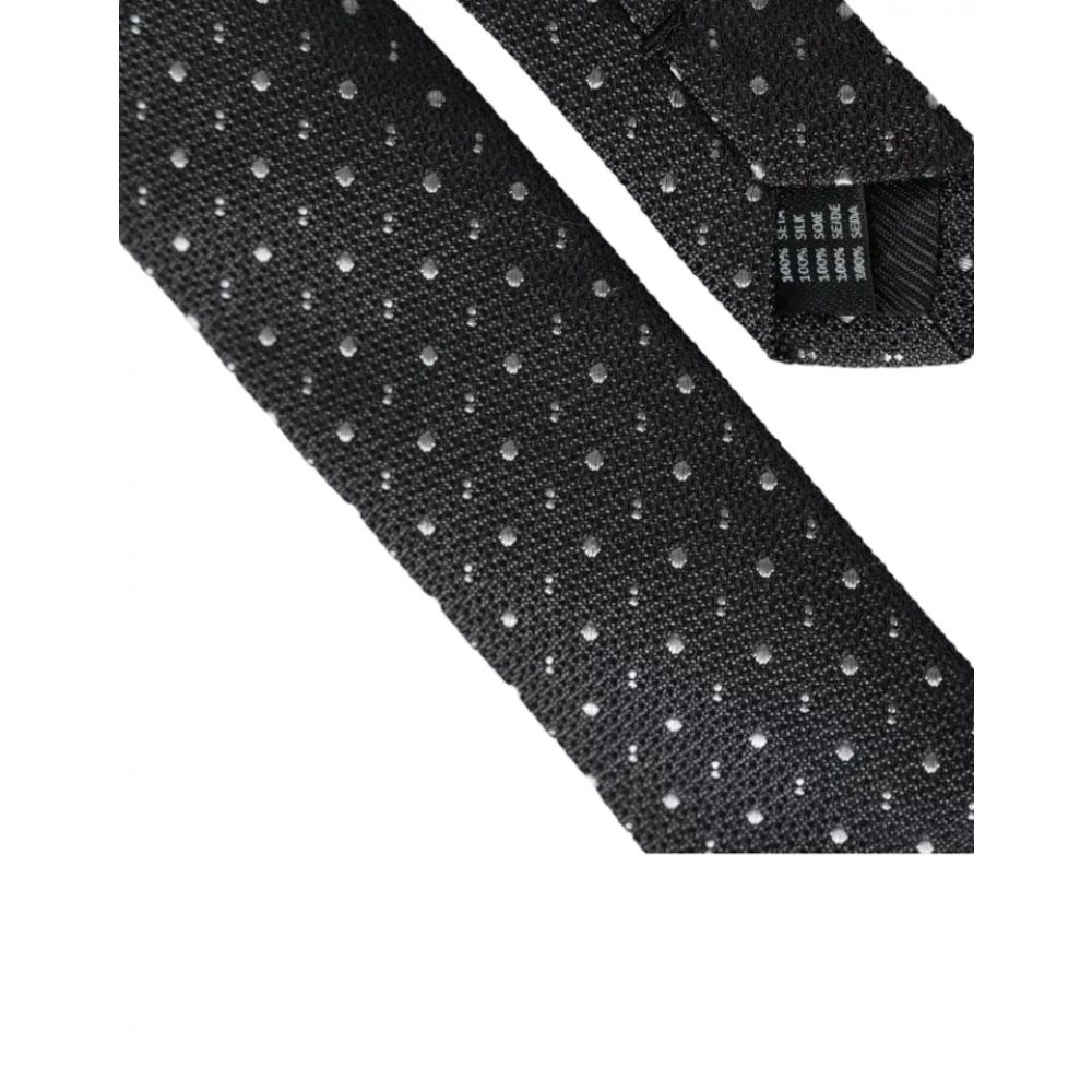Dolce & Gabbana Zijden stropdas met polka dots voor mannen Black Heren