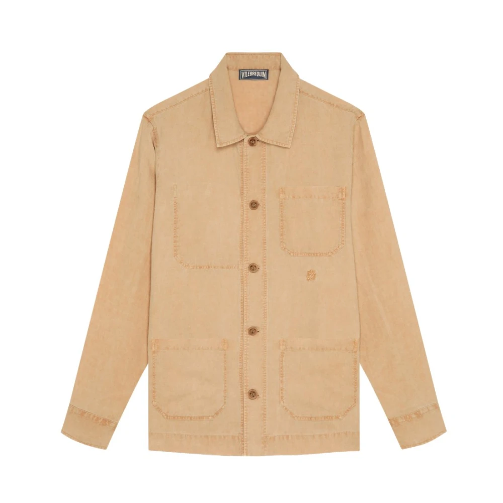 Vilebrequin Uomo Marrone - Corentin Linen Overshirt - Jackets - L