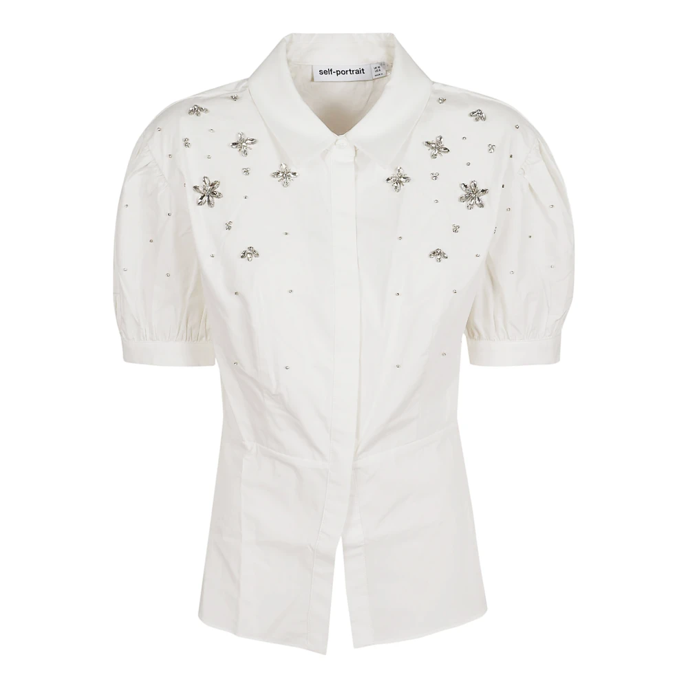 Self Portrait Witte Topwear voor Vrouwen Aw24 White Dames