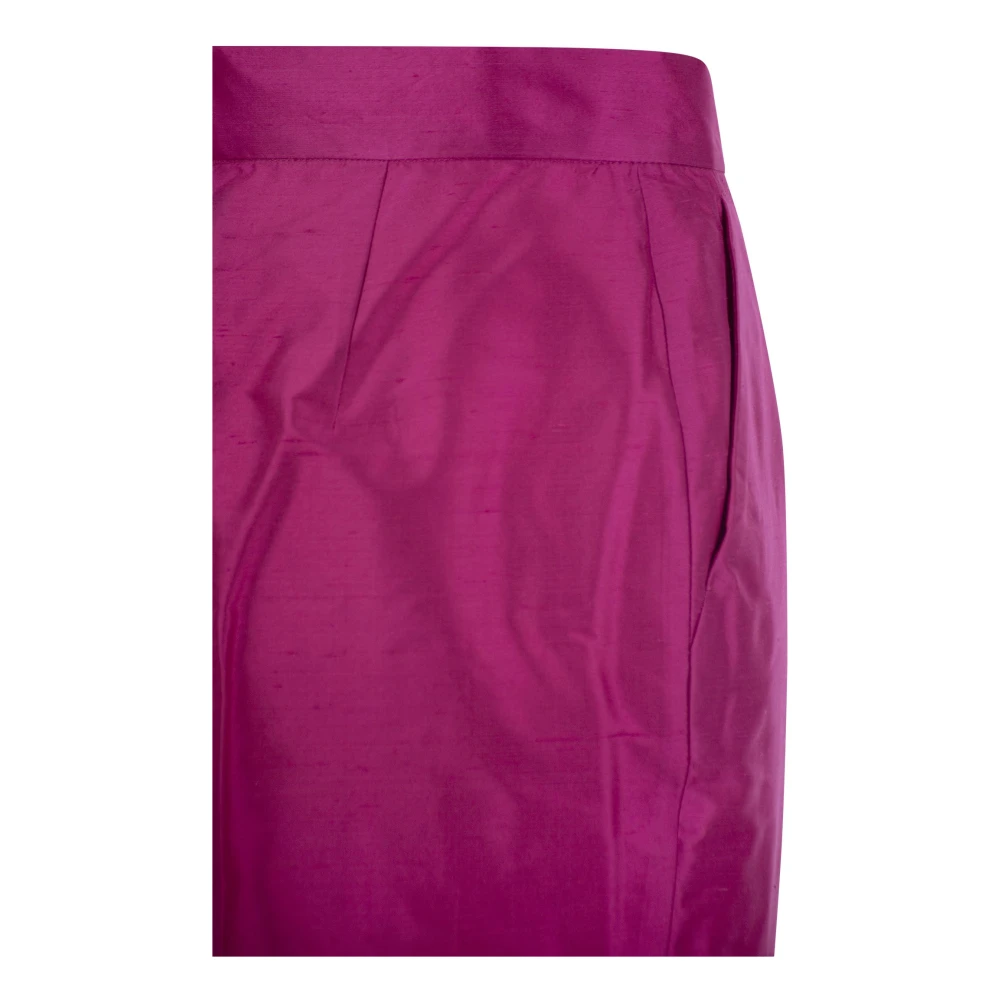 Max Mara Studio Slim-fit Trousers Pink Dames