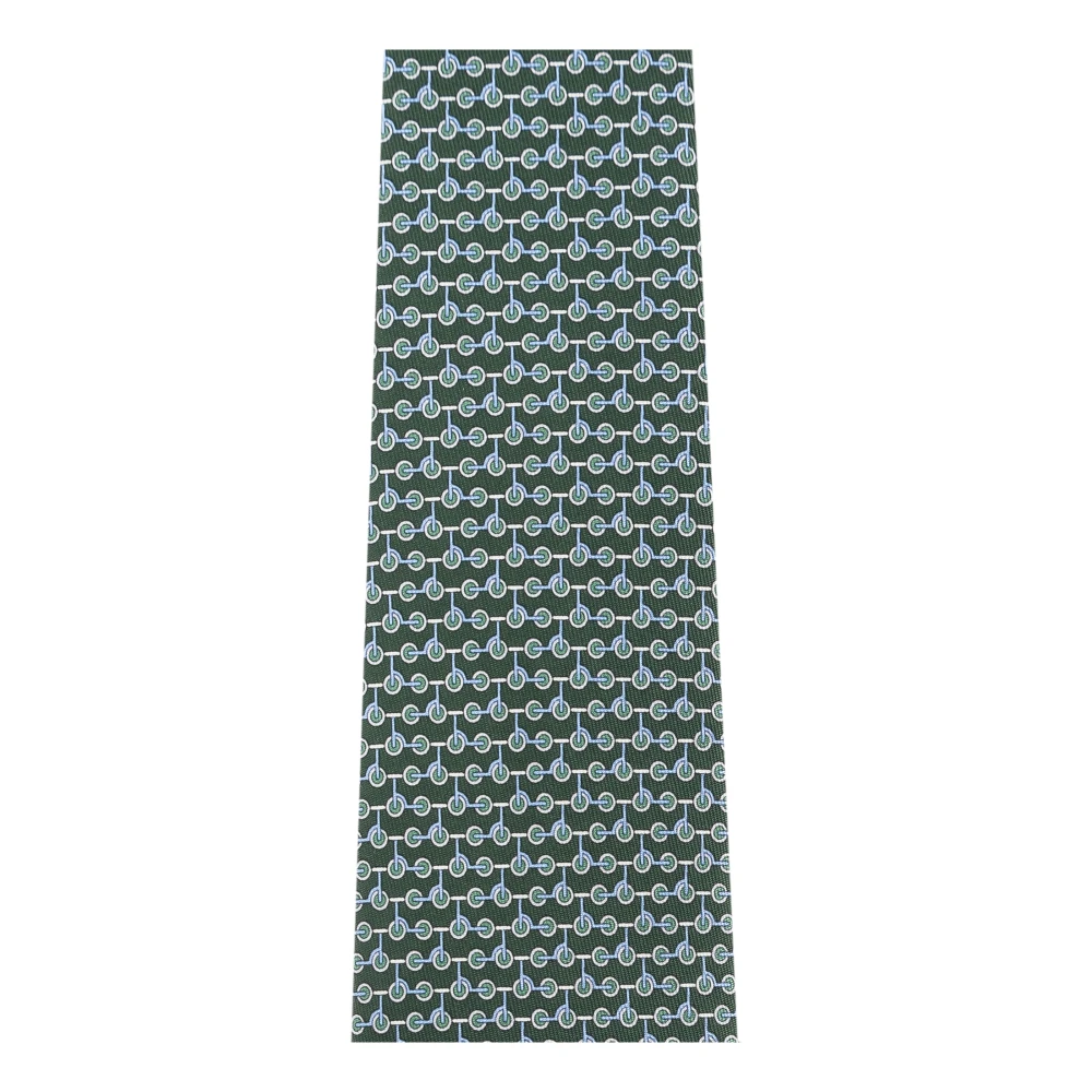 Salvatore Ferragamo Zijden stropdas Green Heren